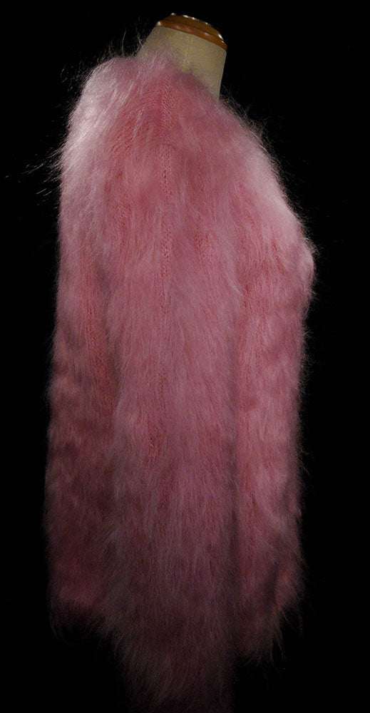 Women's Mohair Sweater Fuzzy Hand-Knit Pullover
