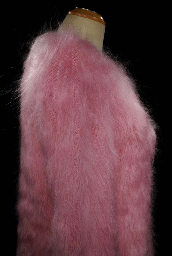 Women's Mohair Sweater Fuzzy Hand-Knit Pullover