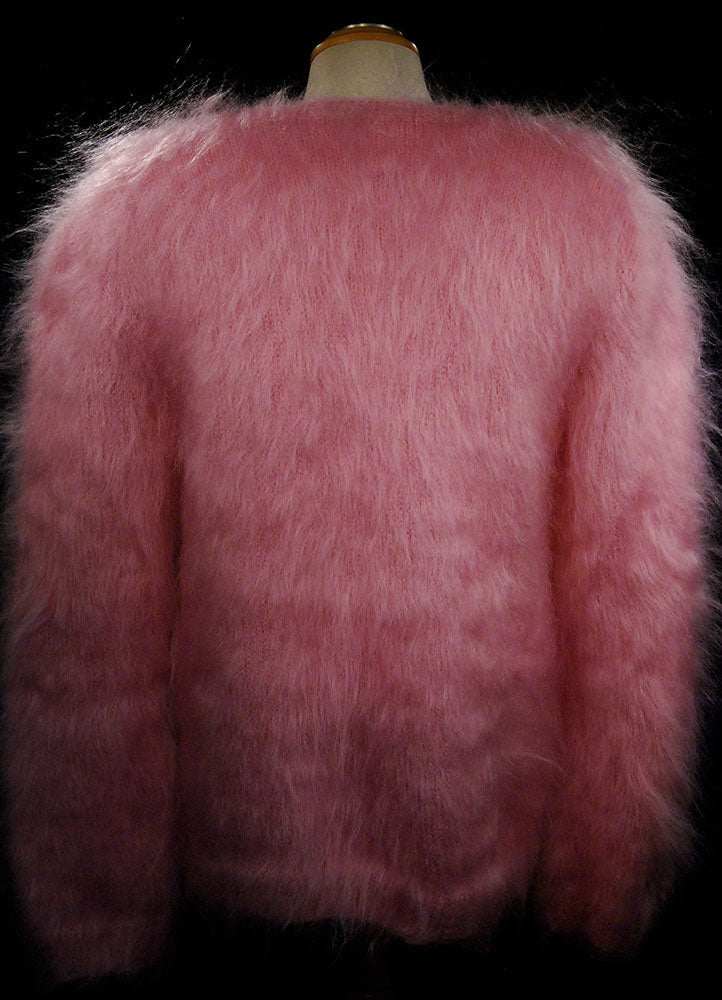 Women's Mohair Sweater Fuzzy Hand-Knit Pullover