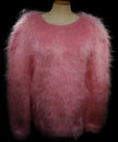 Women's Mohair Sweater Fuzzy Hand-Knit Pullover