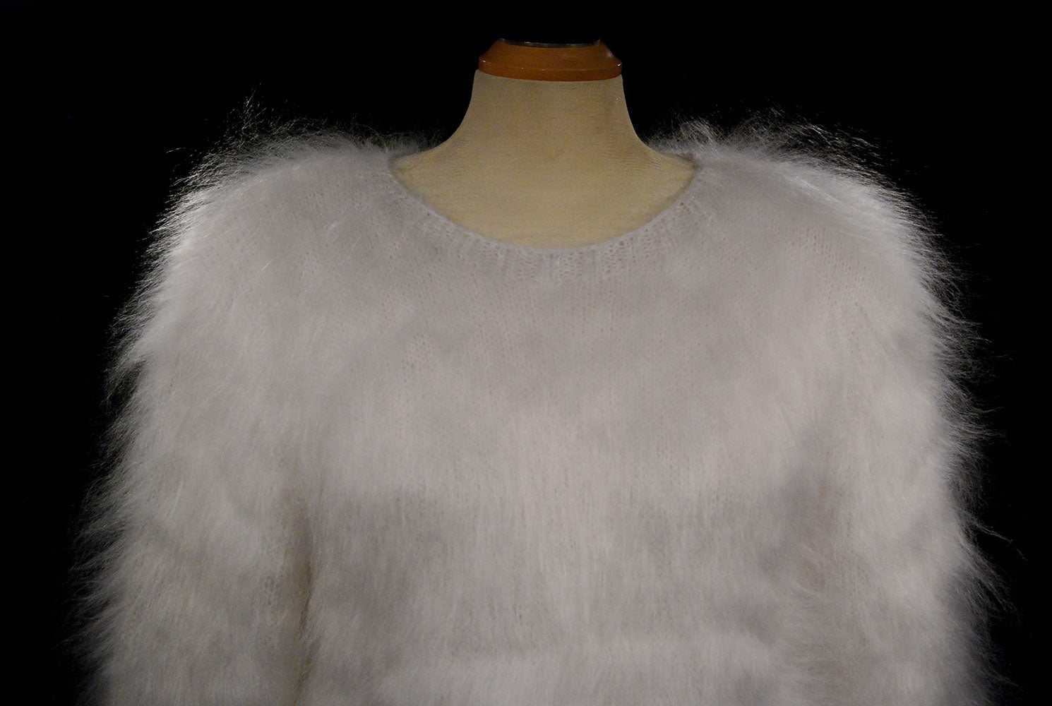 Women's Mohair Sweater Fuzzy Hand-Knit Pullover