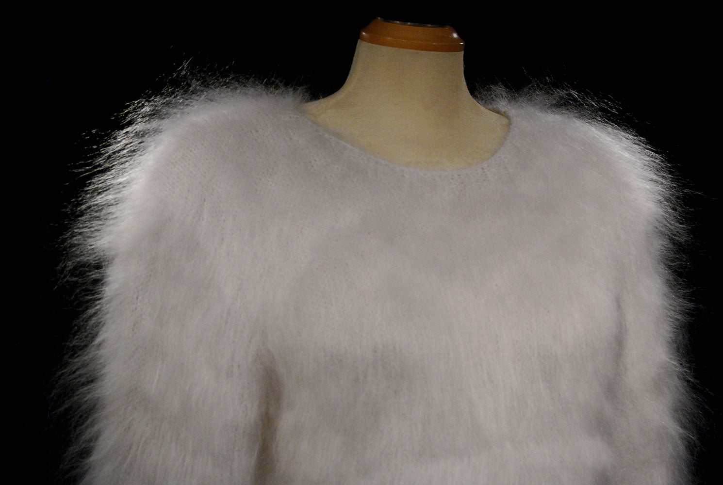 Women's Mohair Sweater Fuzzy Hand-Knit Pullover
