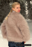 Mohair Sweater Women's Crossover Neck Design Soft and Fuzzy