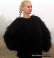 Woman's black very fuzzy mohair sweater by Scott's Sweaters, large/x-large pullover