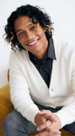 Men's solid-color angora cardigan sweater with shawl collar and double-thickness knit for warmth and luxury