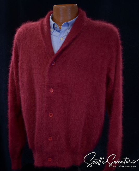 Men's Angora Sweater Cardigan