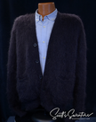 mohair cardigan mens inspired by Kurt Cobain's 1990s style