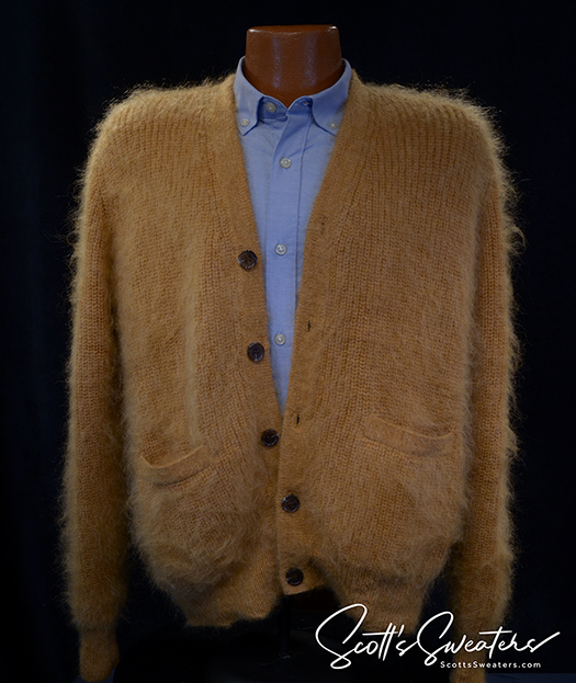mohair cardigan mens sweater inspired by Kurt Cobain's 1990s style