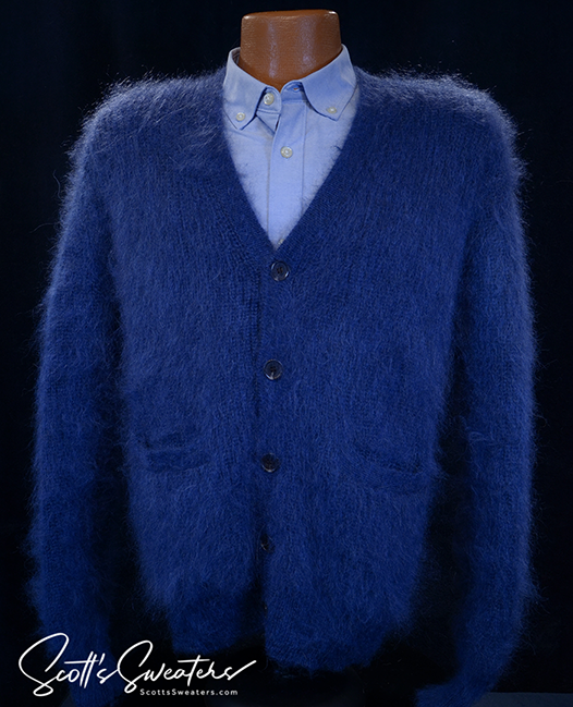 Men's New Retro Shaggy Mohair Cardigan Sweater