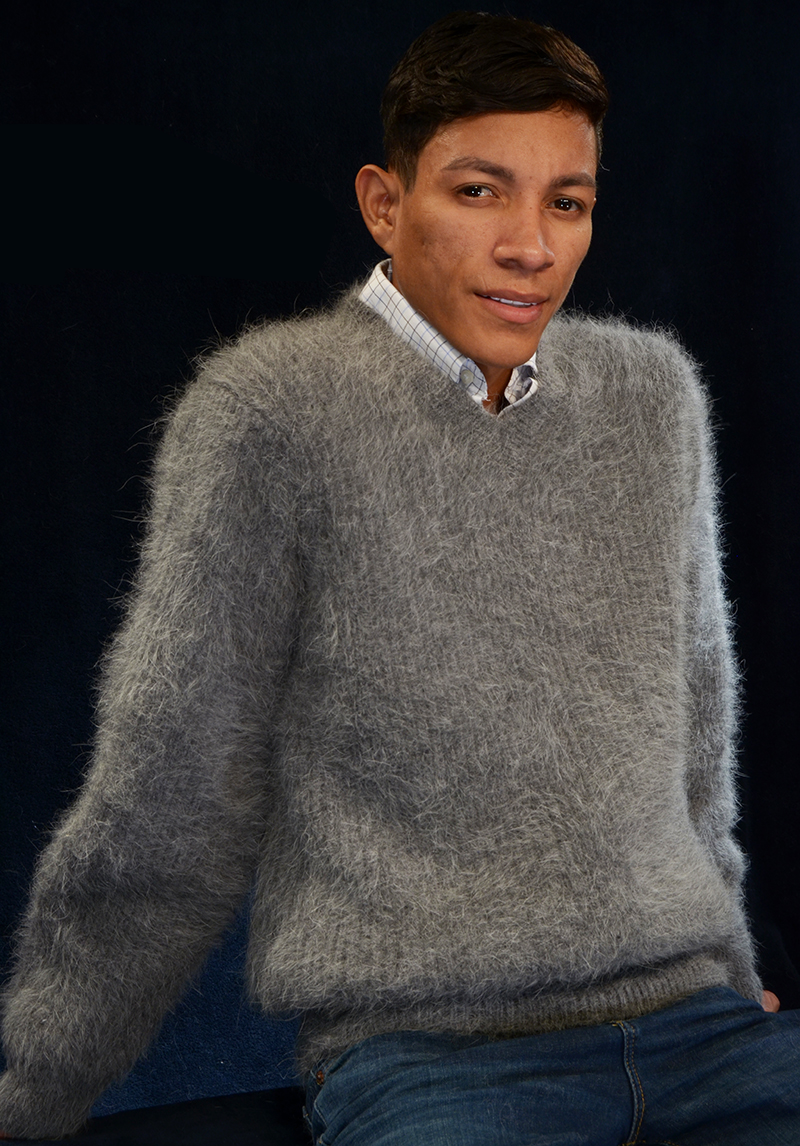 Men's Angora Sweater - Soft, Luxurious, Warm and Comfortable