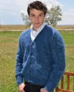 mohair cardigan mens inspired by Kurt Cobain style