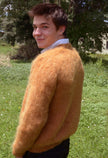 mohair cardigan mens sweater inspired by Kurt Cobain's 1990s style