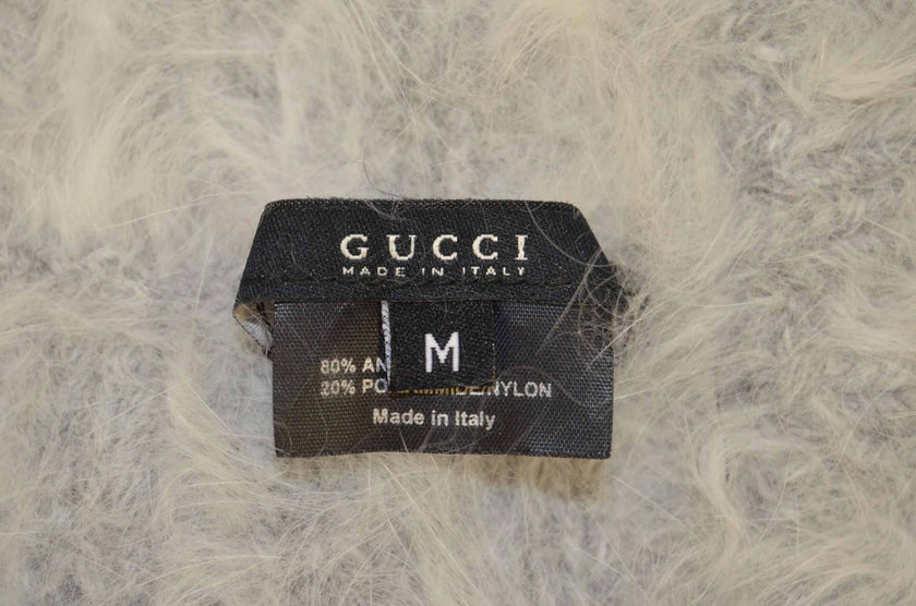 Men's GUCCI shawl-neck angora sweater in stock, rare luxurious style