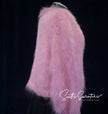 Pink Women's Mohair Cardigan Sweater