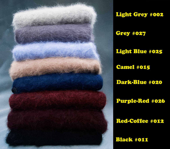 Men's ultra-soft angora zipper-front cardigan sweater light jacket style luxury fibers