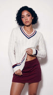 Men's ultra-soft angora tennis sweater with cable-knit pattern in multiple colors and sizes